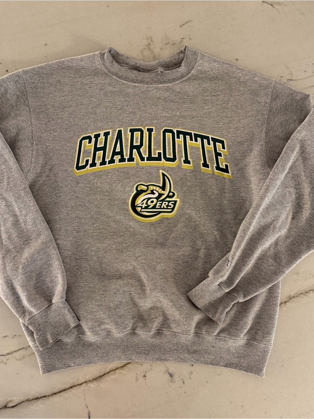 UNC Charlotte 49ers Sweatshirt Medium Gray Champion Pullover Sweatshirt NCAA M